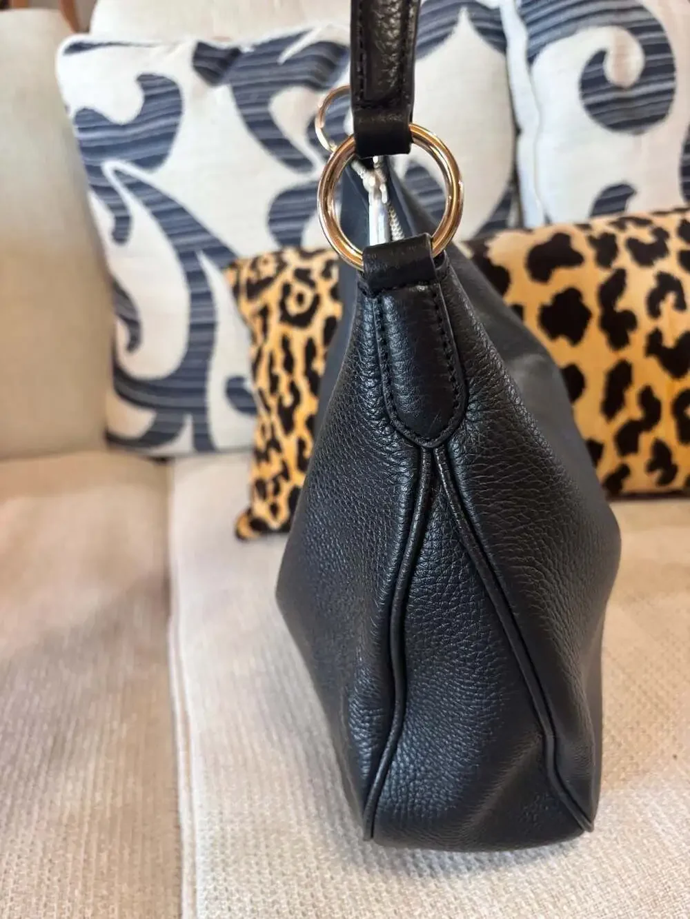 Kate Spade New York Black Pebbled Leather Shoulder Bag